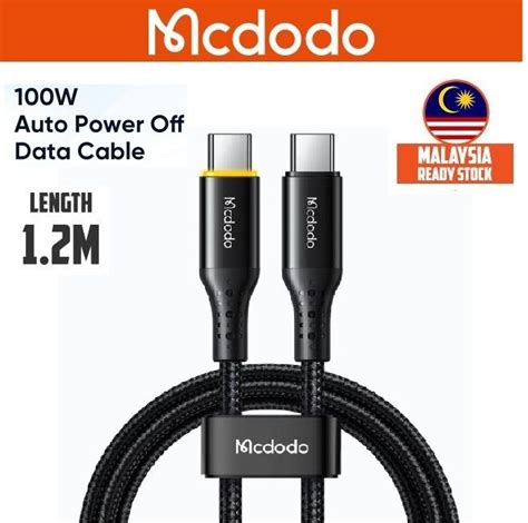 12 Months Warranty MCDODO CA 3460 1 2m 100W Quick Charging Auto Power