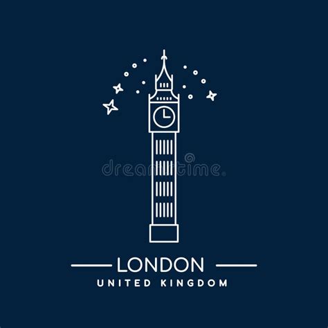 Big Ben Of Tower In London Stock Vector Illustration Of England