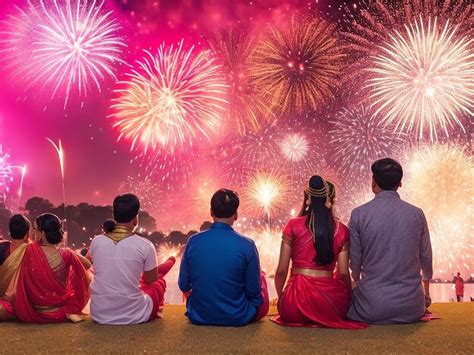 Premium Photo People Watching Fireworks