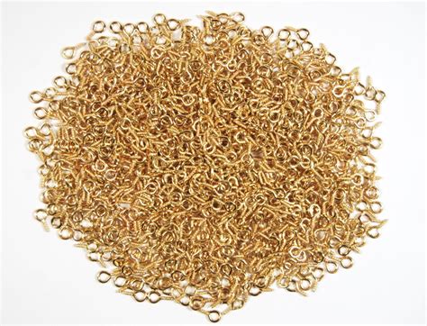 10mm X 45mm 2mm Hole Gold Mini Eye Pins Celloexpress