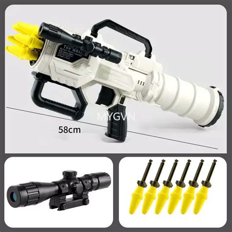 Rocket Launcher Space Toys Gun With Sound Soft Bullet Blaster For Outdoor Games Ideal For Adults ...