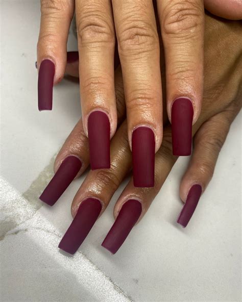 37 Gorgeous Matte Burgundy Nails Trending In 2025