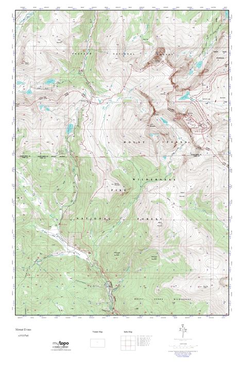 MyTopo Mount Evans Colorado USGS Quad Topo Map