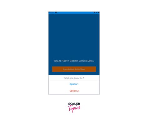 React Native Action Sheet Scaler Topics
