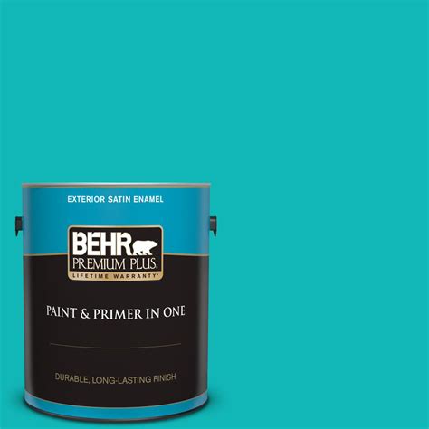 Behr Premium Plus Gal Mq Caicos Turquoise Satin Enamel Exterior