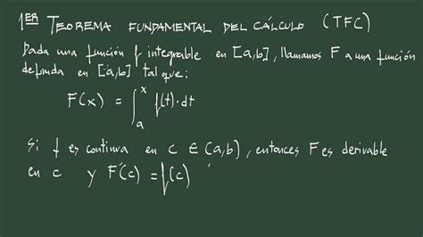 1 Primer teorema fundamental del cálculo YouTube