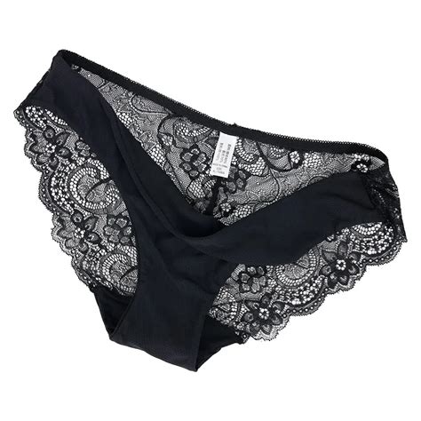 Women Sexy Lace Panties Print Female Underwear Hollow Out Seamless