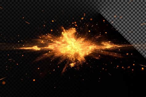 A Bright Explosion With Sparks And Sparks Premium Ai Generated Psd