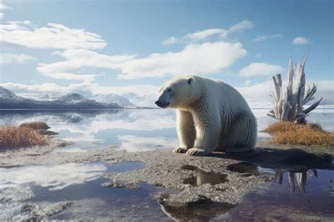 Premium Photo | Polar bear habitat loss with beforeandafter images 00557 00