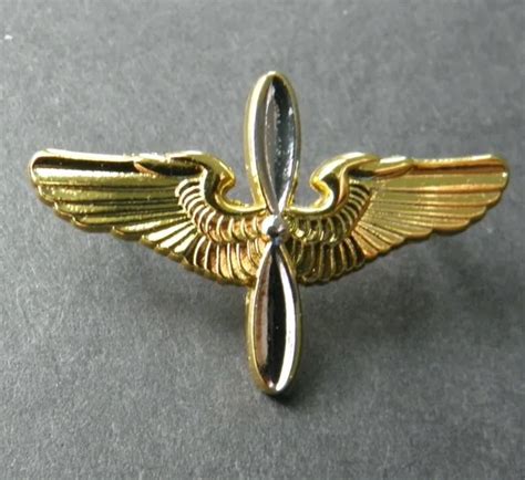 Aviator Pilot Gold Colored Wings Usaf Air Force Lapel Hat Pin Badge 125 Inches £545 Picclick Uk