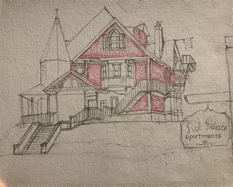 Started drawing the pink palace!! : r/Coraline