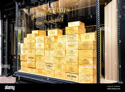 Wine Boxes In The Window Of Berry Bros And Rudd Ltd Wine Merchants St