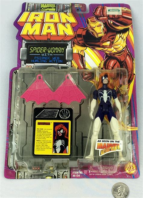 Lot 1994 Toy Biz Marvel Comics Iron Man Spider Woman Action Figure MOC