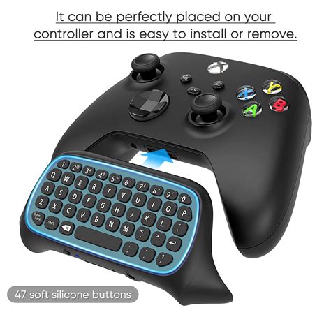 Keyboard For Xbox Series X S Xbox One S Controller Wireless Bluetooth Game Chatpad Keypad With