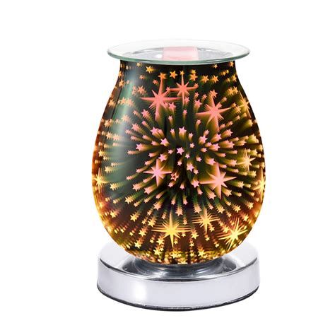 Somwibe 3d Glass Electric Wax Melt Warmer Wax Burner Melter Warmer For