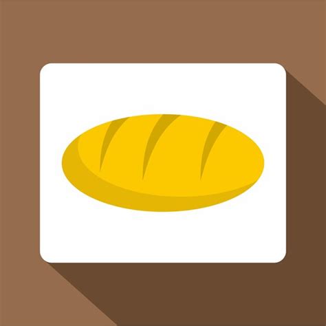 Icono De Pan De Hogaza Ilustración Plana Del Icono De Vector De Pan