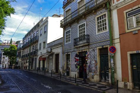 Architecture in the Old Town of Lisbon, Portugal Editorial Photo ...