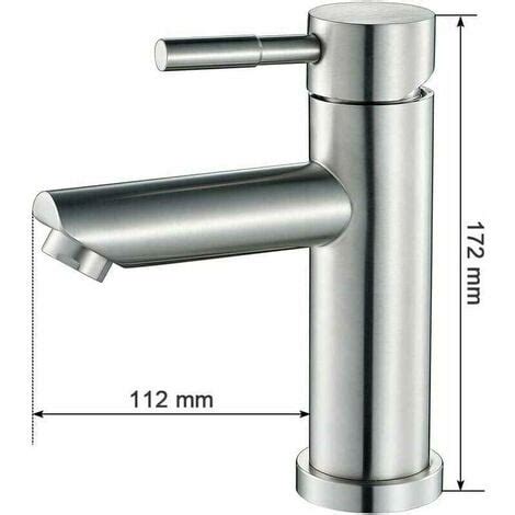 Robinet Salle Bain Eau Froide Uniquement Robinet Lavabo Surface Chrom