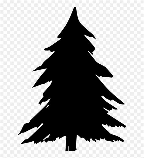 Find Hd Pine Trees Silhouette Png Black Christmas Tree Clipart