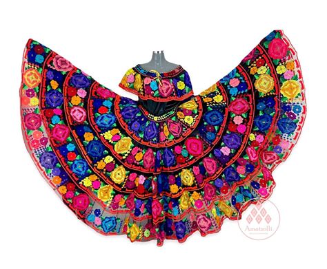 Traditional Chiapas Mexican Dress Ideal Dress For Folkloric Dance