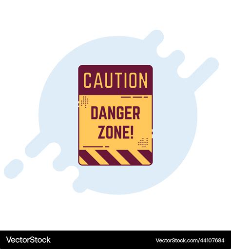 Danger Zone Sign Royalty Free Vector Image Vectorstock