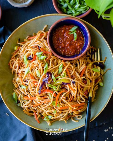 Schezwan Noodles Herbivore Cucina