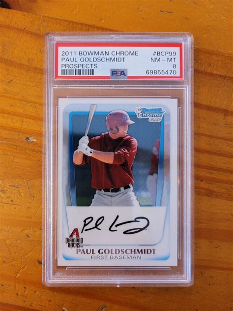 Bowman Chrome Prospects Bcp Paul Goldschmidt Rookie Psa Nm Mt