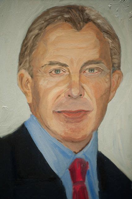 Georgebush Portrait Of Prime Minister Tonyblair Included In The