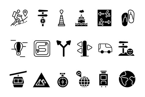 Vector Travel Line Icon Set 36941695 Vector Art At Vecteezy