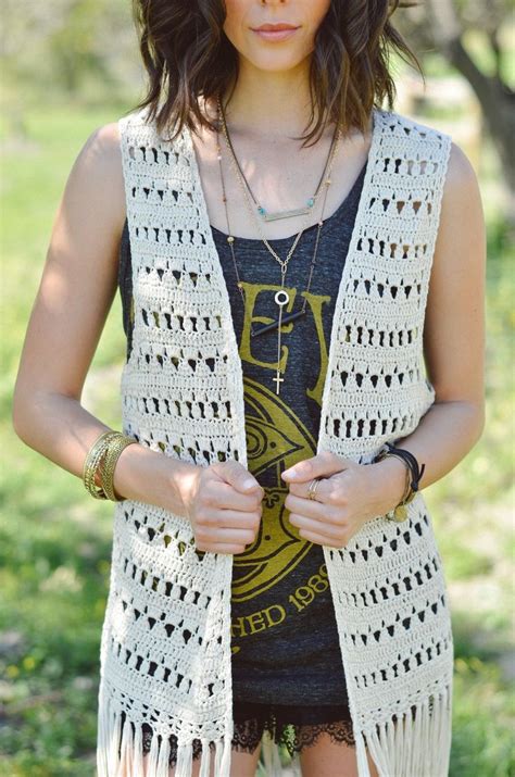 Crochet Open Vest Pattern