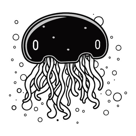 Icono De Medusa Sobre Fondo Blanco Ilustración Vectorial De Estilo De Línea Vector Premium