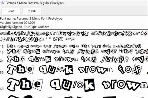 Persona 5 font - ActionFonts.com