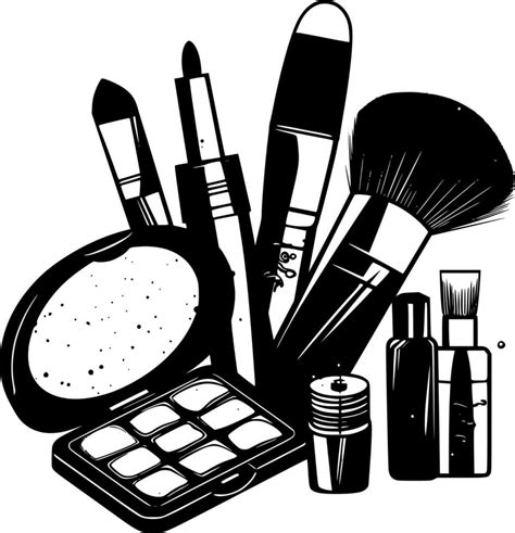 Makeup, Black and White Vector illustration 23567967 Vector Art at Vecteezy