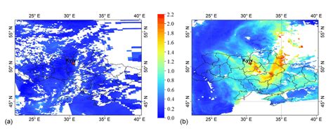 Aod 550 Nm Distribution From Modisaqua Measurements On July 17 A And