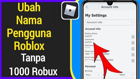 Cara Mengganti Nama Pengguna Roblox Anda Secara Gratis Cara Mengubah