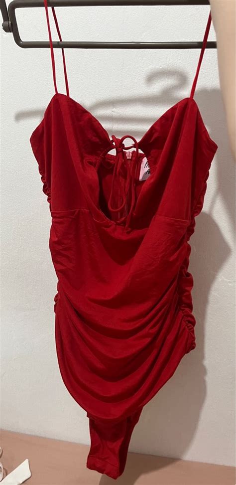 Princess Polly Red Bodysuit Women S Fashion Tops Others Tops On Carousell