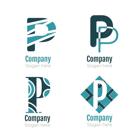 Premium Vector Flat P Logo Templates Collection