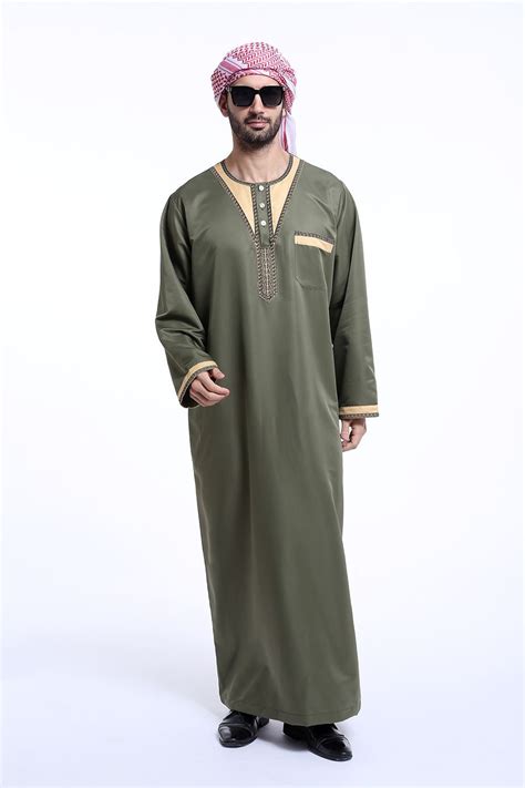 Large Size Arab Muslim Clothing For Men Thobe Arabic Islamic