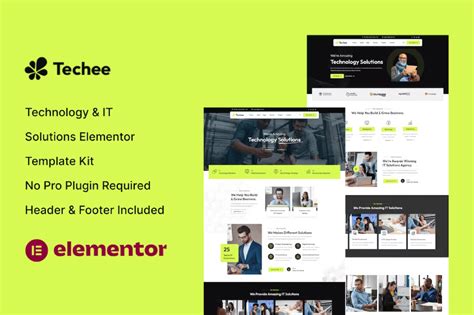 Techee Technology IT Solutions Elementor Template Kit