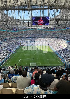 Wunderschöner Blick auf das Innere des Lusail Stadions FIFA