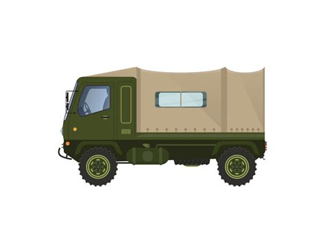 Army truck, illustration isolated, on white background 16594841 Vector ...