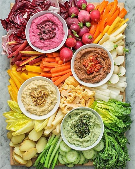 Crudites With Hummus Four Ways By Girlonrange Quick Easy Recipe