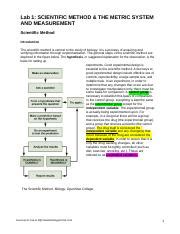 Understanding The Scientific Method In Biology Labs Course Hero