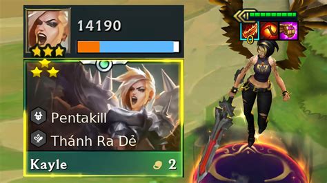 KAYLE PENTAKILL SIÊU CARRY QUẠT BAY MÀU CẢ MAP LEO RANK CỰC KHỎE DTCL