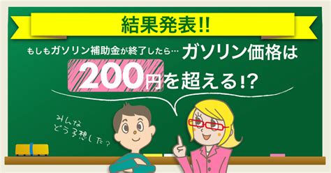 ガソリン補助金年内継続へ！もしもガソリン補助金終了したらガソリン価格は200円超える？予想結果＆当選者発表！