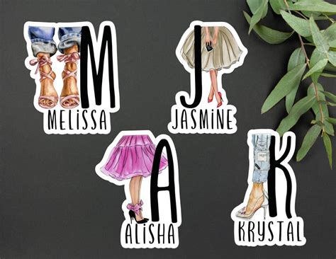 Cute Personalized Girl Fashion Legs Vinyl Sticker Personalized Girl ...