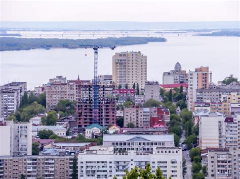 The City`s Skyline. the Russian Province of Saratov Stock Photo - Image ...