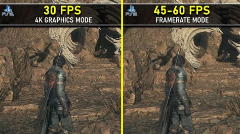 Final Fantasy 16 Demo Ps5 Quality 30 Fps Vs Framerate Mode 60 Fps Graphics