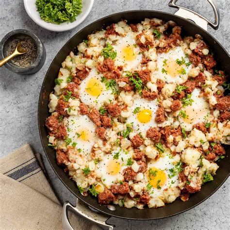 Easy Corned Beef Hash And Eggs Recipe