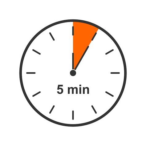 Klokpictogram Met Tijdsinterval Van Minuten Countdown Timer Of